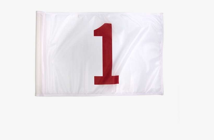 Red Number With White Flag - Number, transparent png download