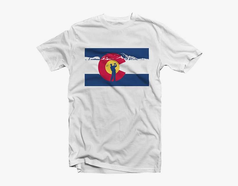 Golfing Colorado Flag Kid's T-shirt - Triathlete Shirt, transparent png download