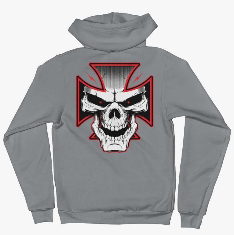Iron Cross Mens Zip-up Hoodie Sweater - Depression Hoodie, transparent png download