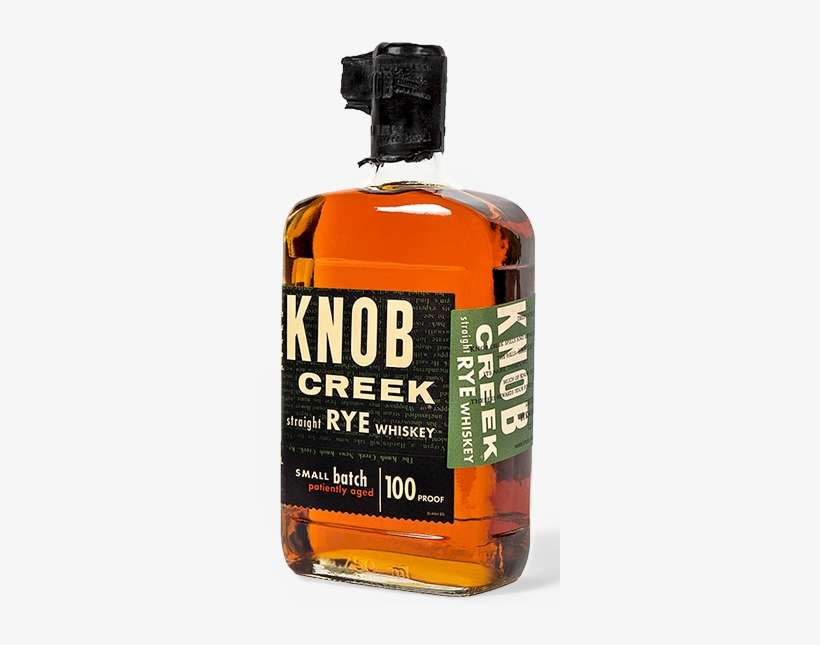 Knob Creek Rye Whiskey - Glass Bottle, transparent png download