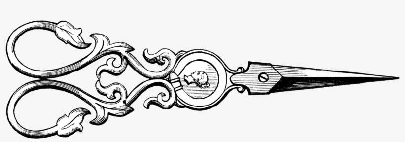 Clipart Transparent Stock Scissors Drawing Transparent - Vintage Scissors Png, transparent png download