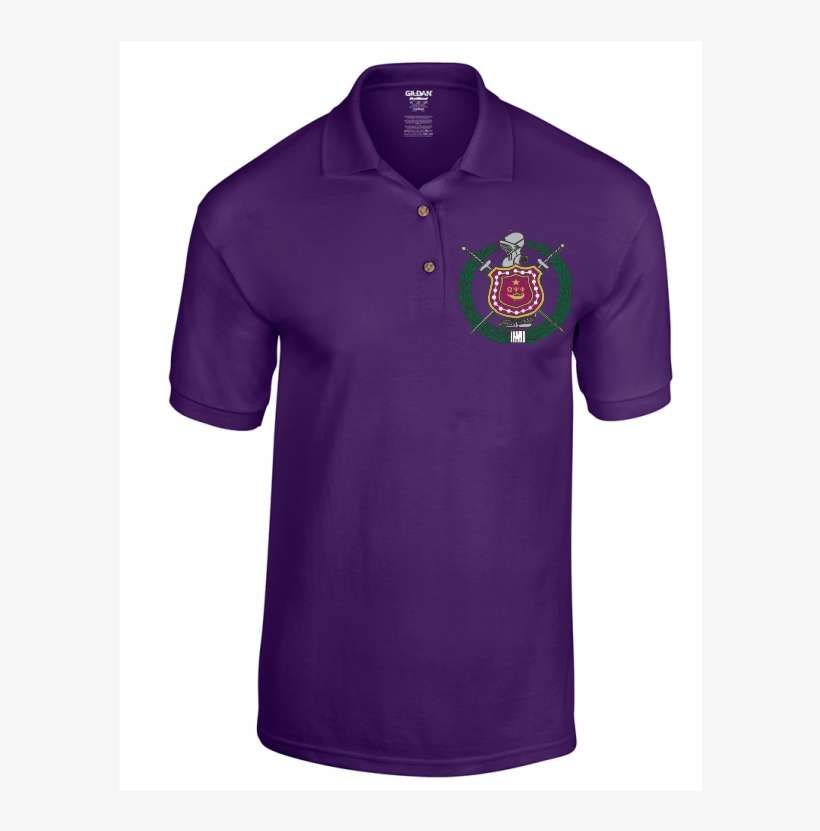Polo - Omega - Gildan Purple Polo Shirt, transparent png download