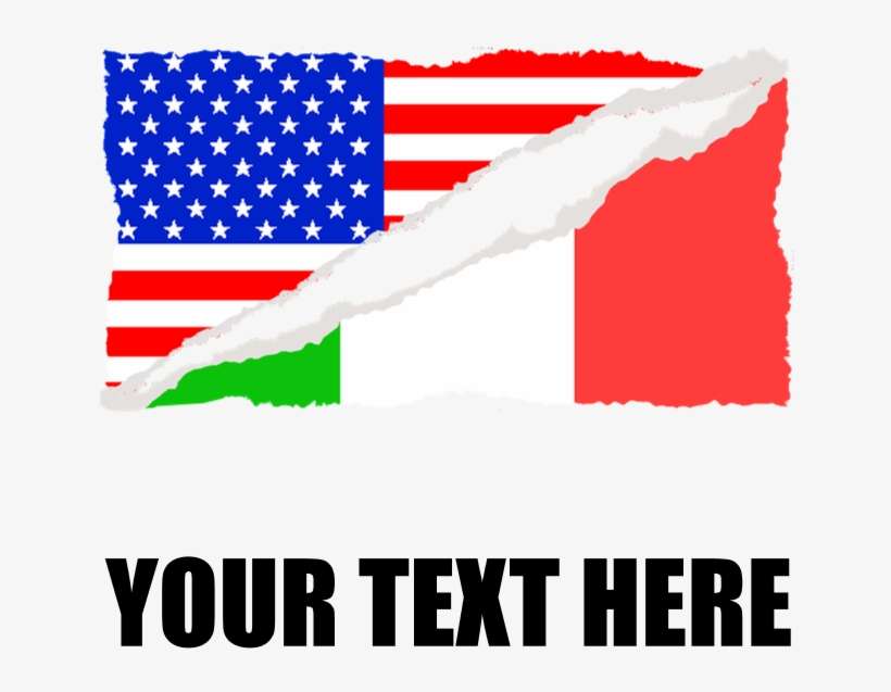 Italian American Flag Posters - Virginia Silhouette, transparent png download
