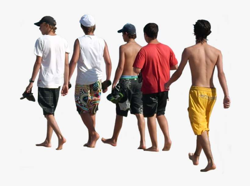 Man Group Png - People At The Beach Png, transparent png download