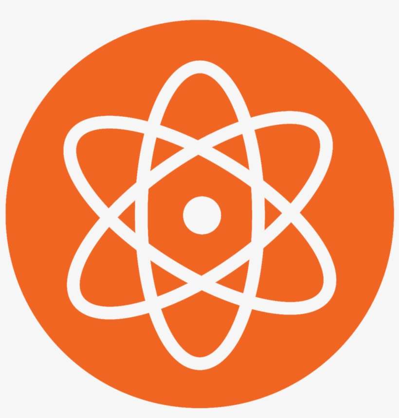 Nuclear Symbol On Orange Background - Science Dictionary, transparent png download