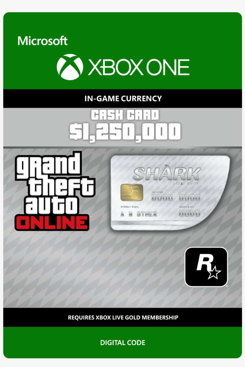 Grand Theft Auto Online - Grand Theft Auto Online Great White Shark Cash Card, transparent png download