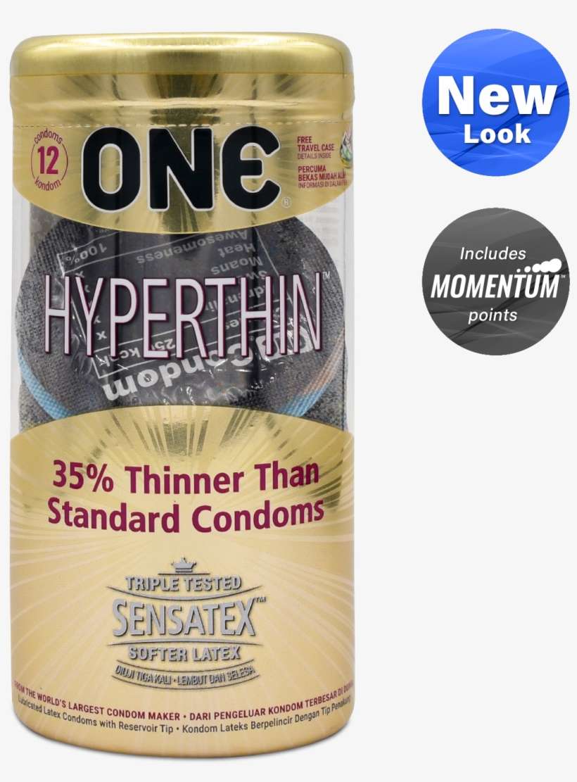 Hyperthin Condom 12-pack - One Vibe Condom, transparent png download