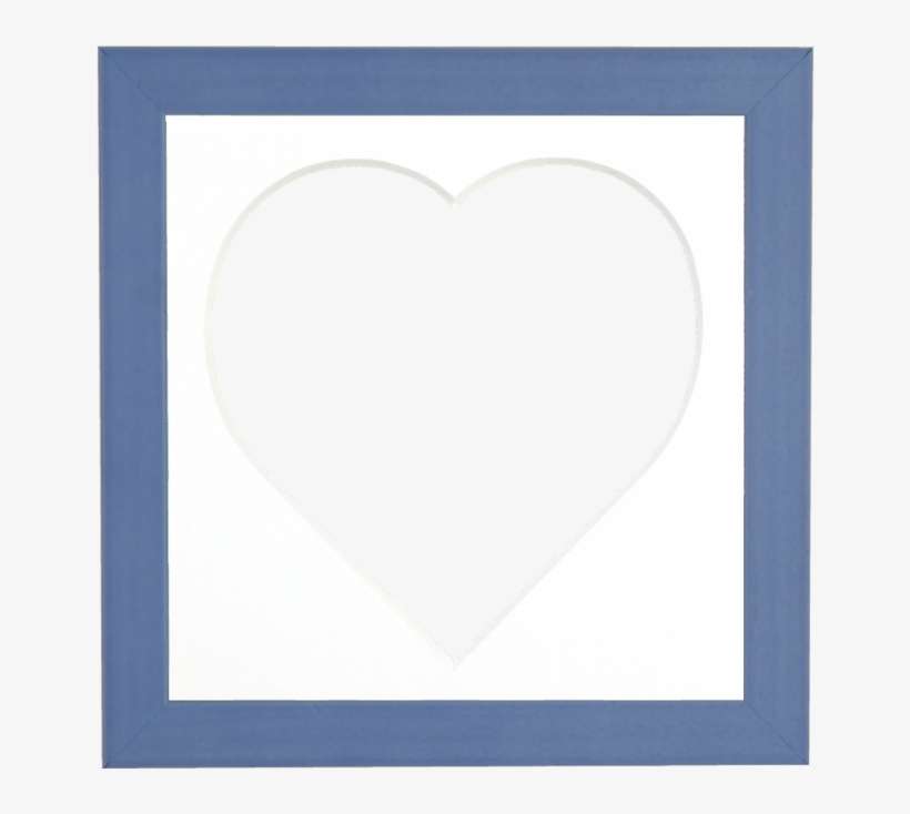 Blue Heartstagram Picture Frame - Heart, transparent png download