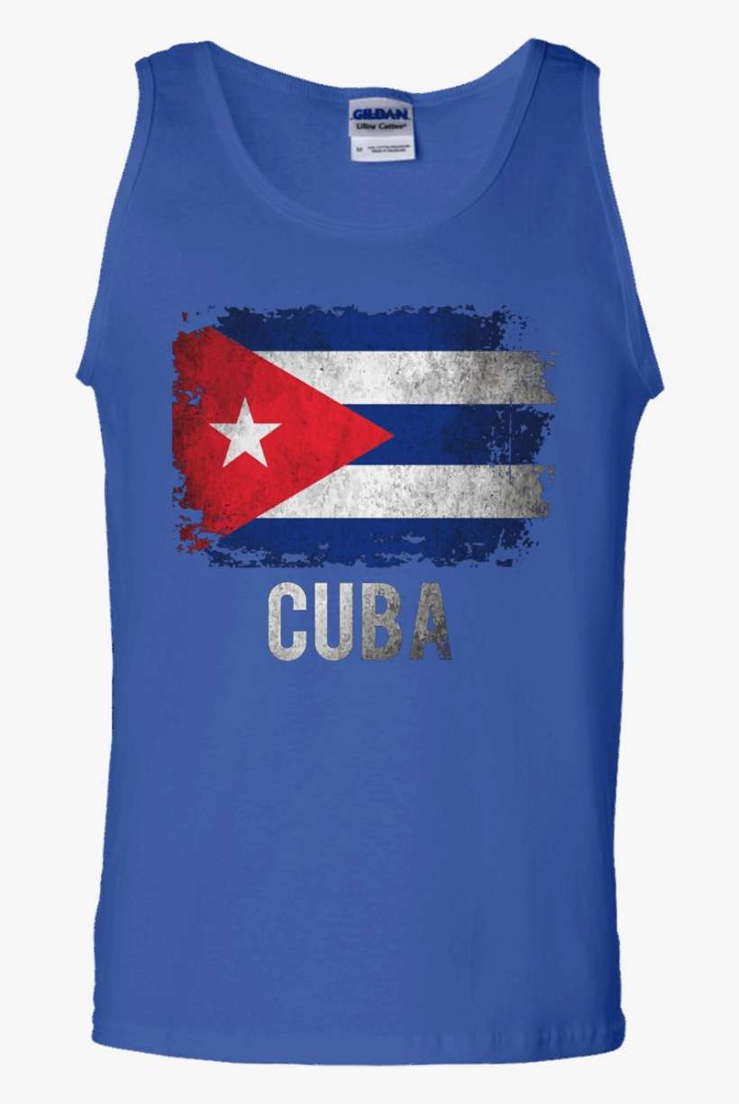 Cuba Flag Shirts Vintage Distressed T-shirt Tank Top - T-shirt, transparent png download