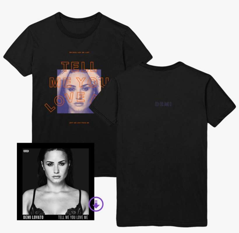Black Tmylm Tee Super Digital Album - Demi Lovato Tell Me You Love Me Tour Merch, transparent png download
