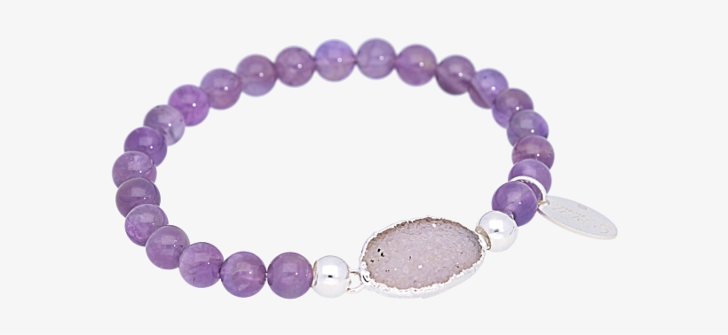Amethyst Druzy Bracelet - Biba Armband Geel, transparent png download