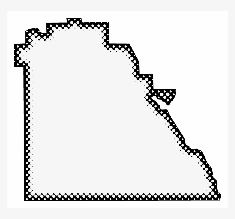 A Map Of Polk With Dots Reversed Out Of A Black Outline - Polk County Shape, transparent png download