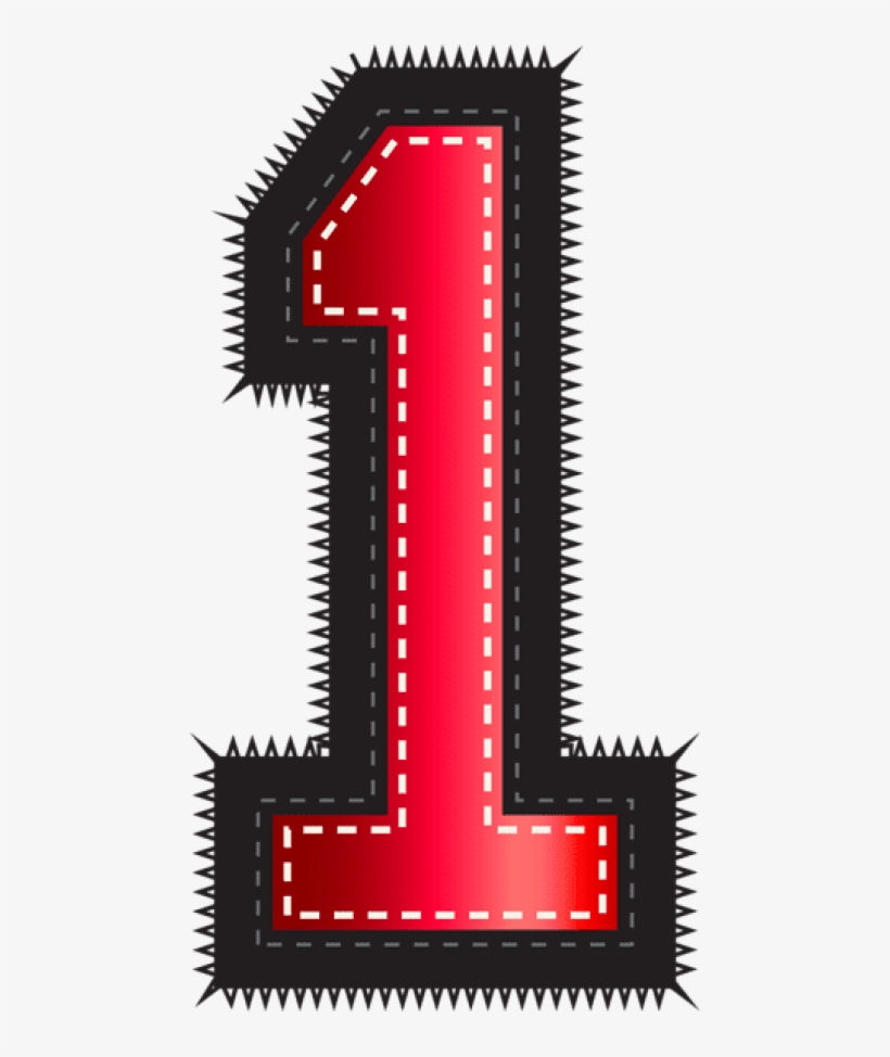 Download Red Sport Style Number One Clipart Png Photo - Style Of Numbers One By One, transparent png download