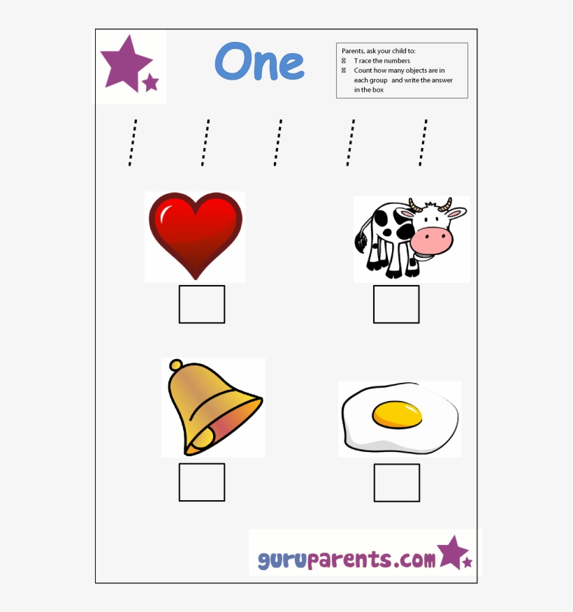 Number 1 Worksheet - Activity For Number 1, transparent png download