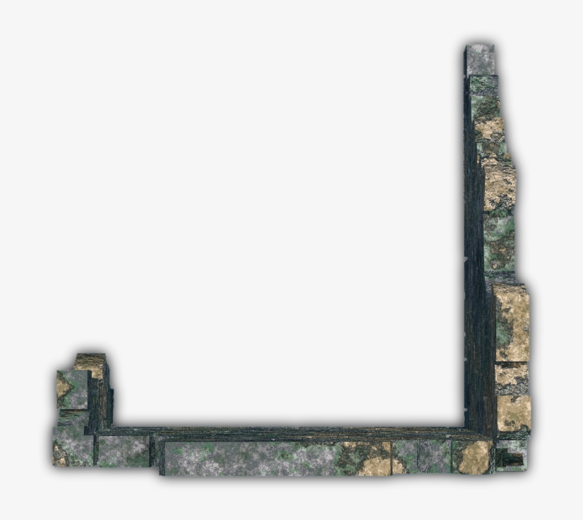 Ruinwall2 Blu - Ruined Walls Dundjinni, transparent png download