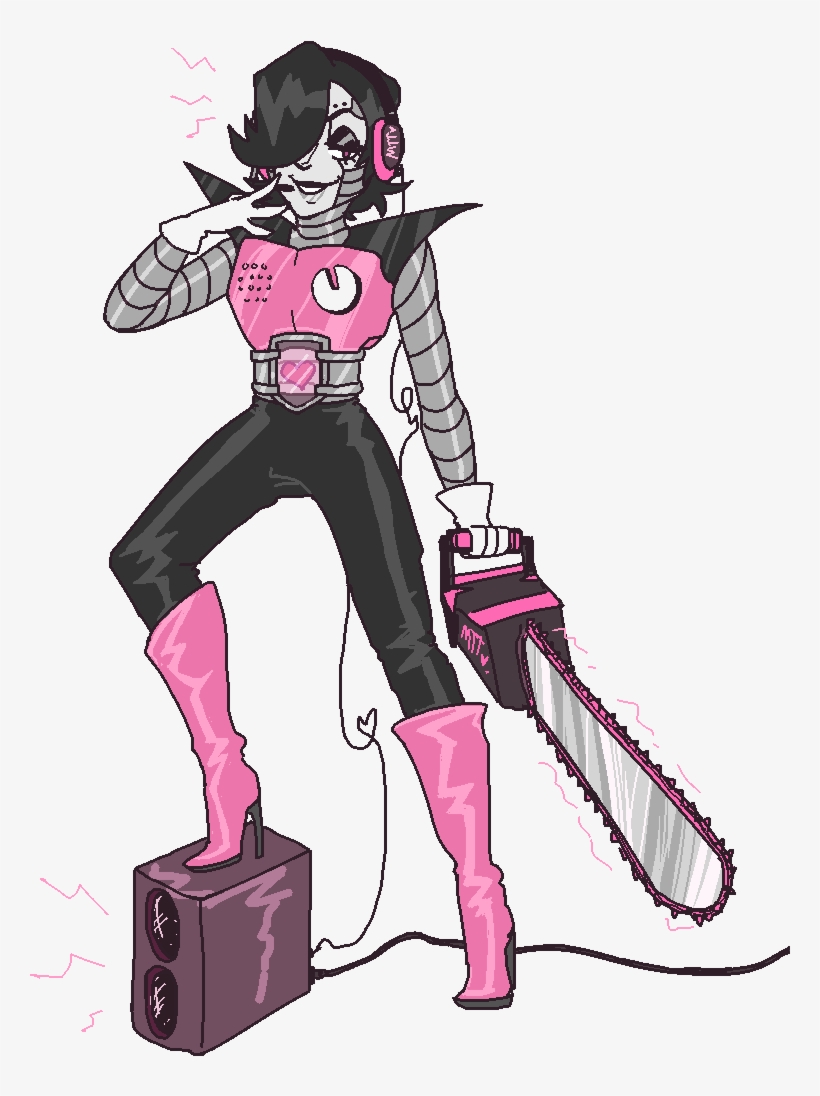 Gift Art Mtt - Mettaton With A Chainsaw, transparent png download