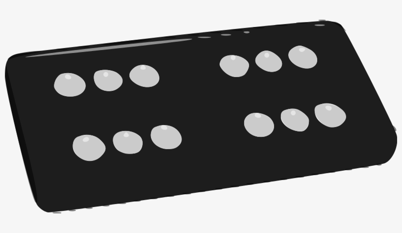 Free Double Six Domino - Black Double Six Dominoes, transparent png download
