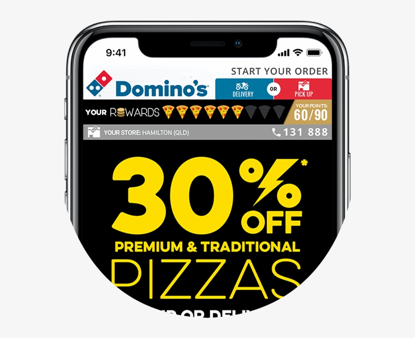 Au Rewardsbar Example - Domino's Pizza, transparent png download