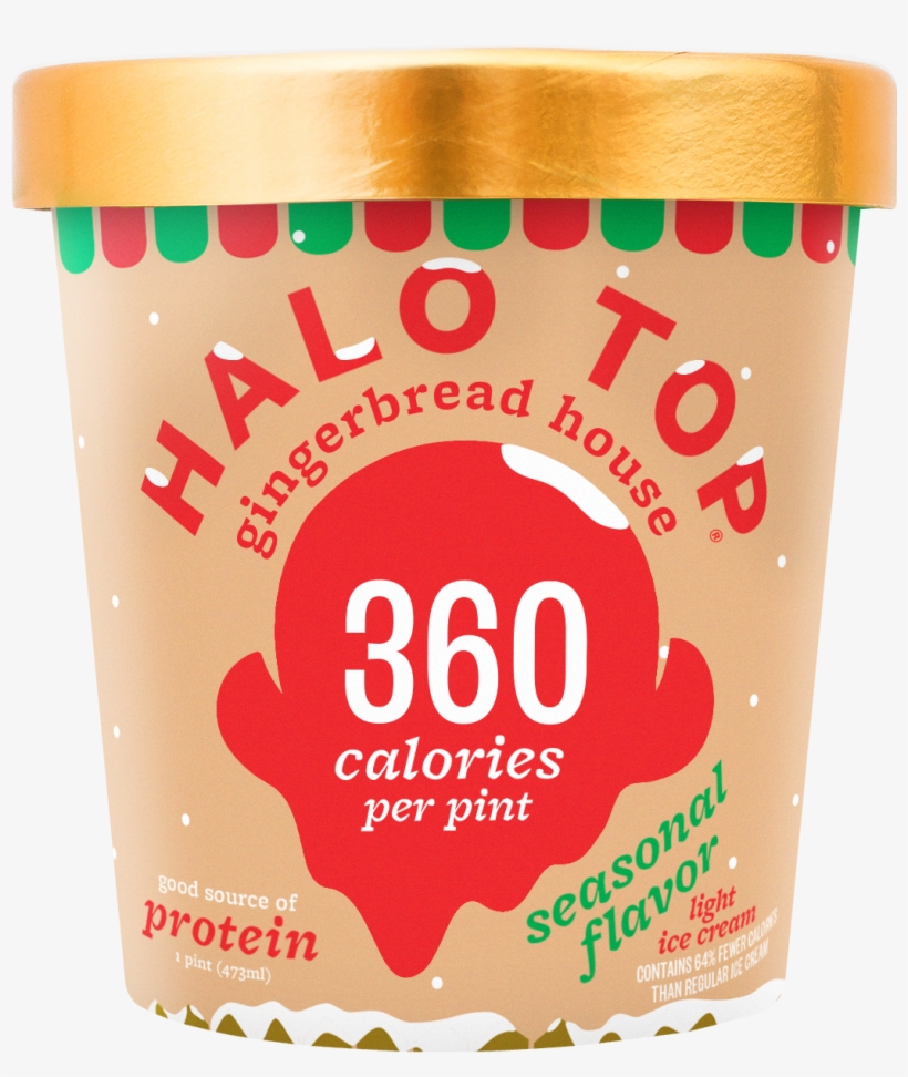 Halo Top Light Ice Cream Gingerbread House, - Ice Cream, transparent png download