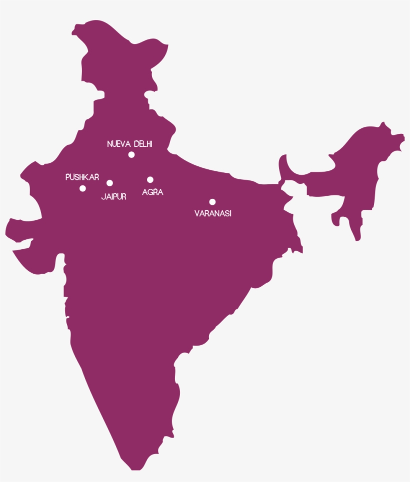 Itinerary - India States Map Vector, transparent png download