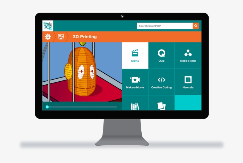 3d Printing On Brainpop - Led-backlit Lcd Display, transparent png download