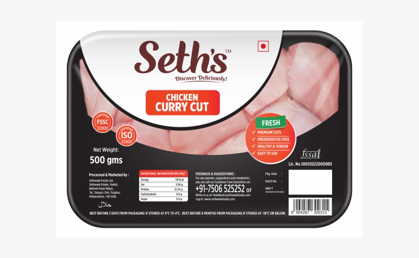 Seth's Chicken Curry Cut - Turkey Ham, transparent png download