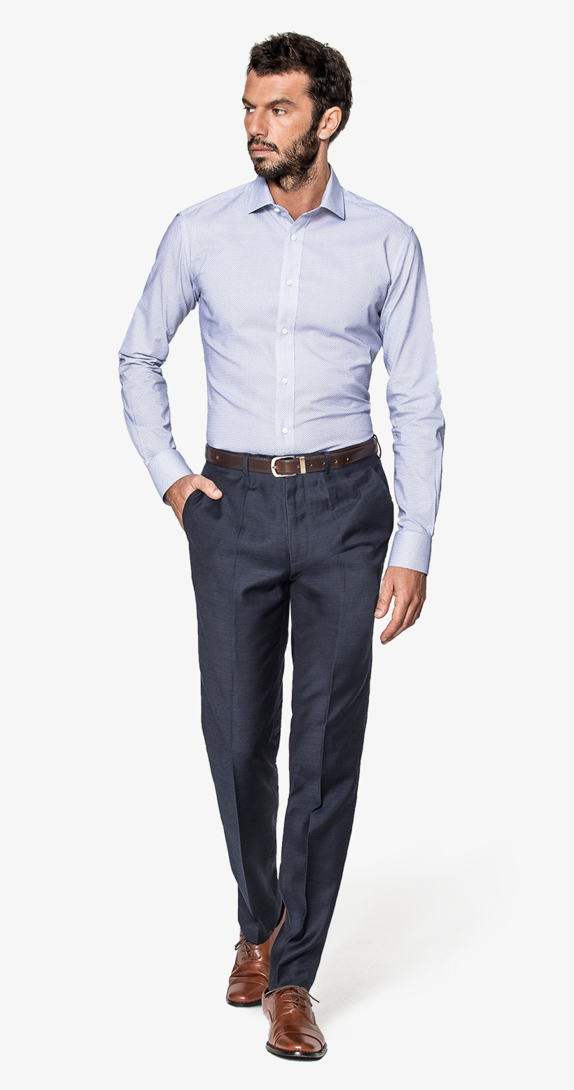 Blue Dress Shirt - Pant Shirt Png Hd, transparent png download