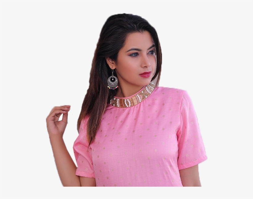 Pink Long Kurti - Photo Shoot, transparent png download