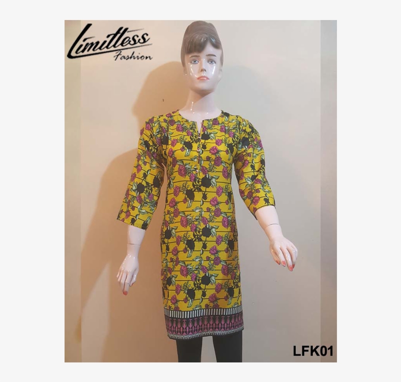 New & Stylish Printed Lawn Kurti For Women - Day Dress, transparent png download