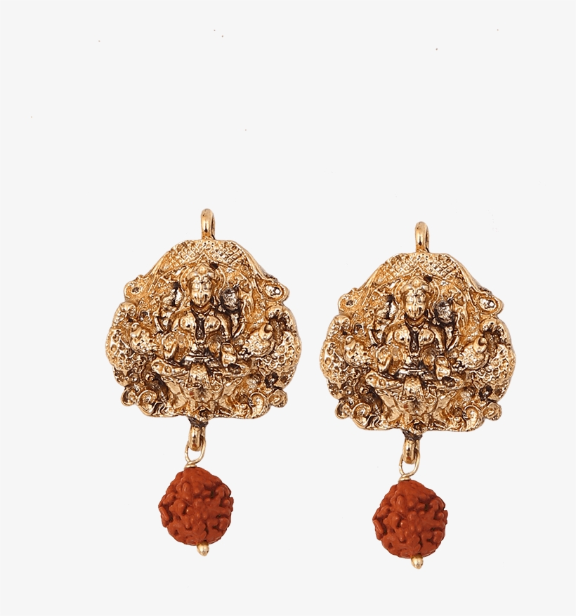 Buy Chandrika Rudraksh Gold Plated Necklace And Earrings - Earrings, transparent png download
