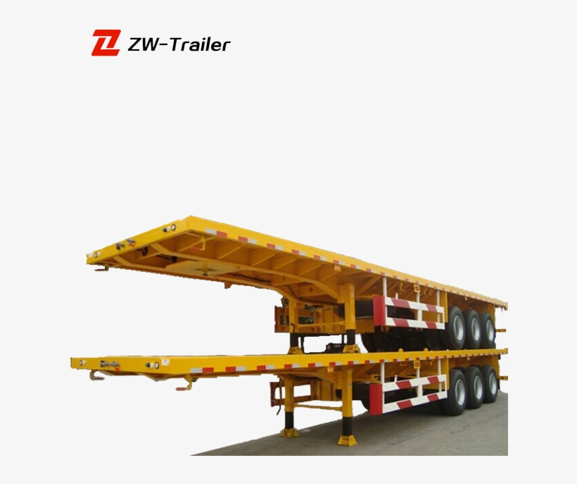 40ft 20ft Plat Form Flat Bed Container Tow Trailer - Commercial Vehicle, transparent png download