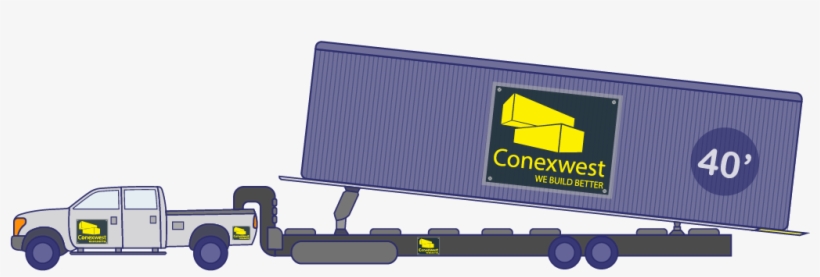 Tilt Bed Container Delivery - Trailer, transparent png download