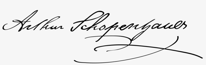 Arthur Schopenhauer Signature - Arthur Schopenhauer Firma, transparent png download