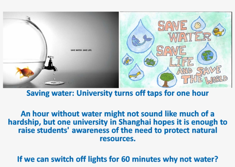 At Least We Can Create A Job And Discipline People - Save Water Save Life, transparent png download