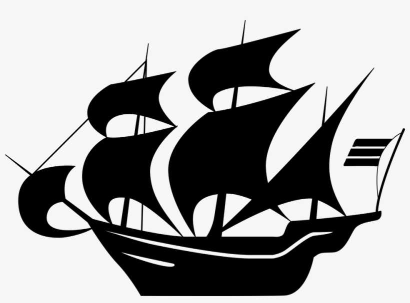 Related Image Ship Silhouette, Sailing Ships, Transportation, - Mickey Pirate Ship Svg, transparent png download