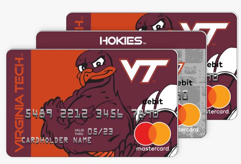 Virginia Tech Fancard Prepaid Mastercard Group Of Cards - Illustration, transparent png download