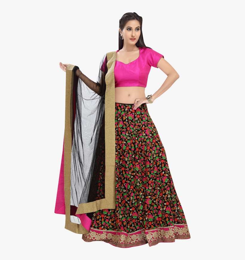 Graceful Multicolour Embroidered Lehenga Choli By Www - Ghagra Choli Images Png, transparent png download