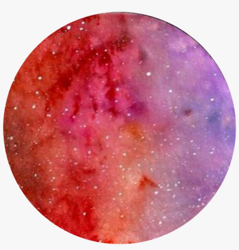 Red Orange Purple Watercolor Stars Circle - Nebula, transparent png download