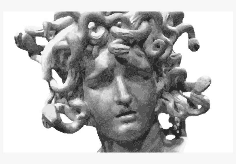 Medusa Clipart Transparent - Greek Statue Head Png, transparent png download