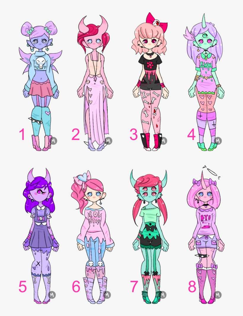 Alpaca Clipart Pastel Goth - Monster Girl Adopt, transparent png download