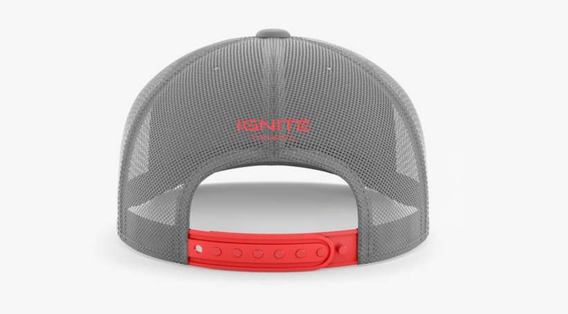 Grey Cap W/ Red Skull Logo - Baseball Cap, transparent png download