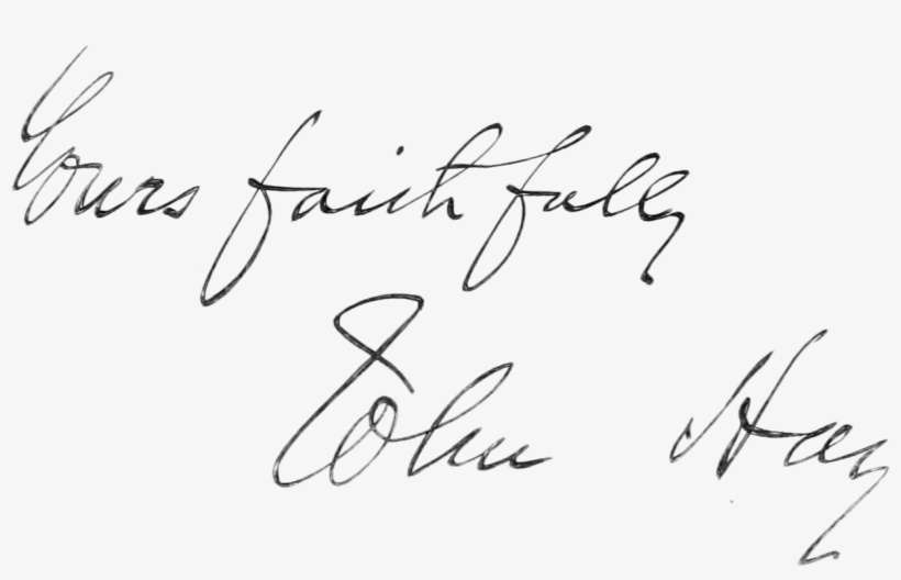 Men Of Mark 104 John Hay Sig - Handwriting, transparent png download