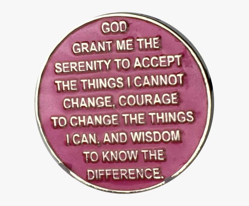 Pink Silver Plated Praying Hands One Day At A Time - Circle, transparent png download