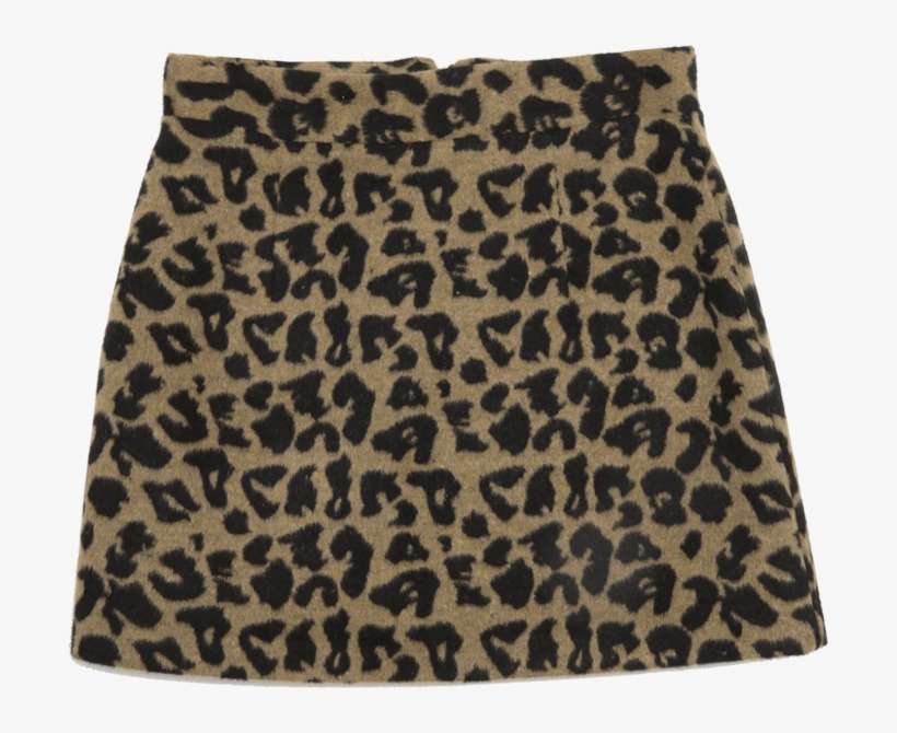 Leopard Print Back Zipper Mini Skirt By Stylenanda - Miniskirt, transparent png download