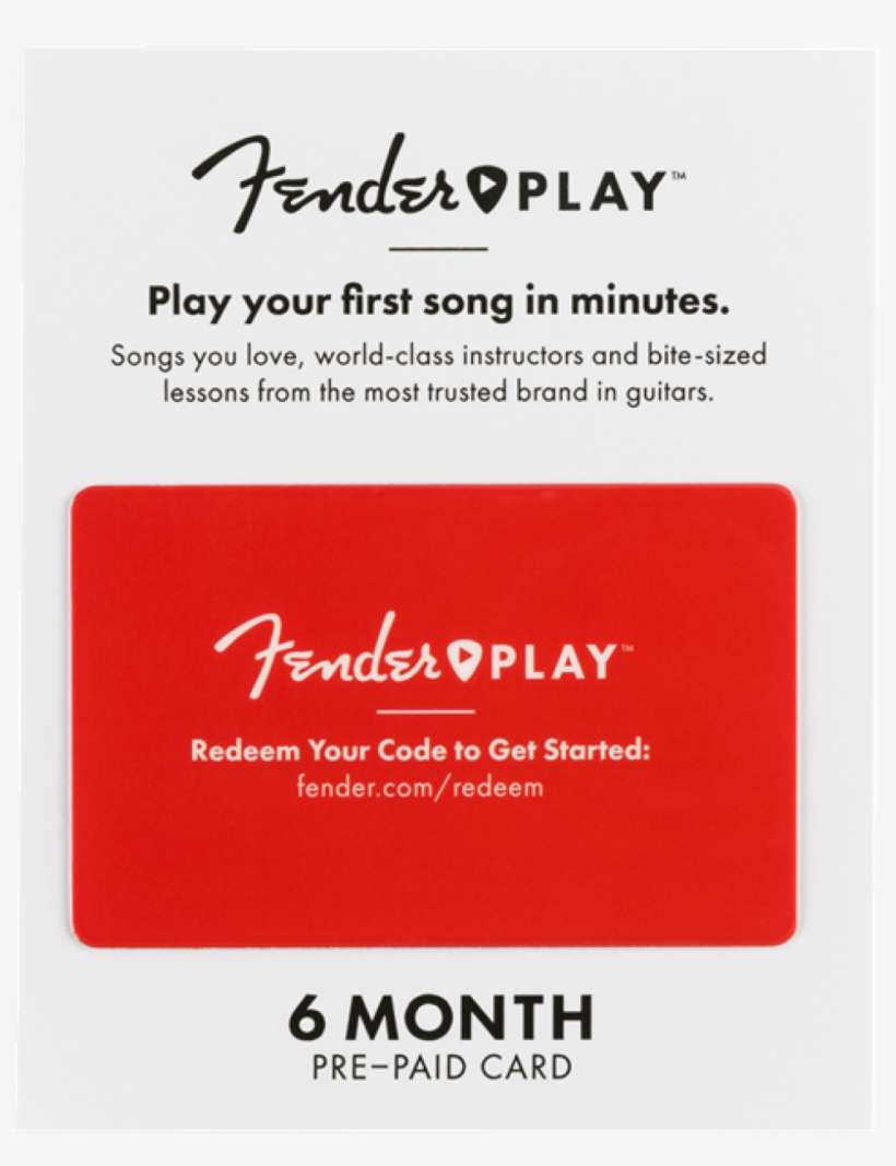 6206700001 - $69 - 99 - Fender Play 6 Month Subscription - Fender, transparent png download