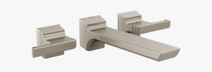 Delta Pivotal Two-handle Wall Mount Lavatory Faucet - Wood, transparent png download