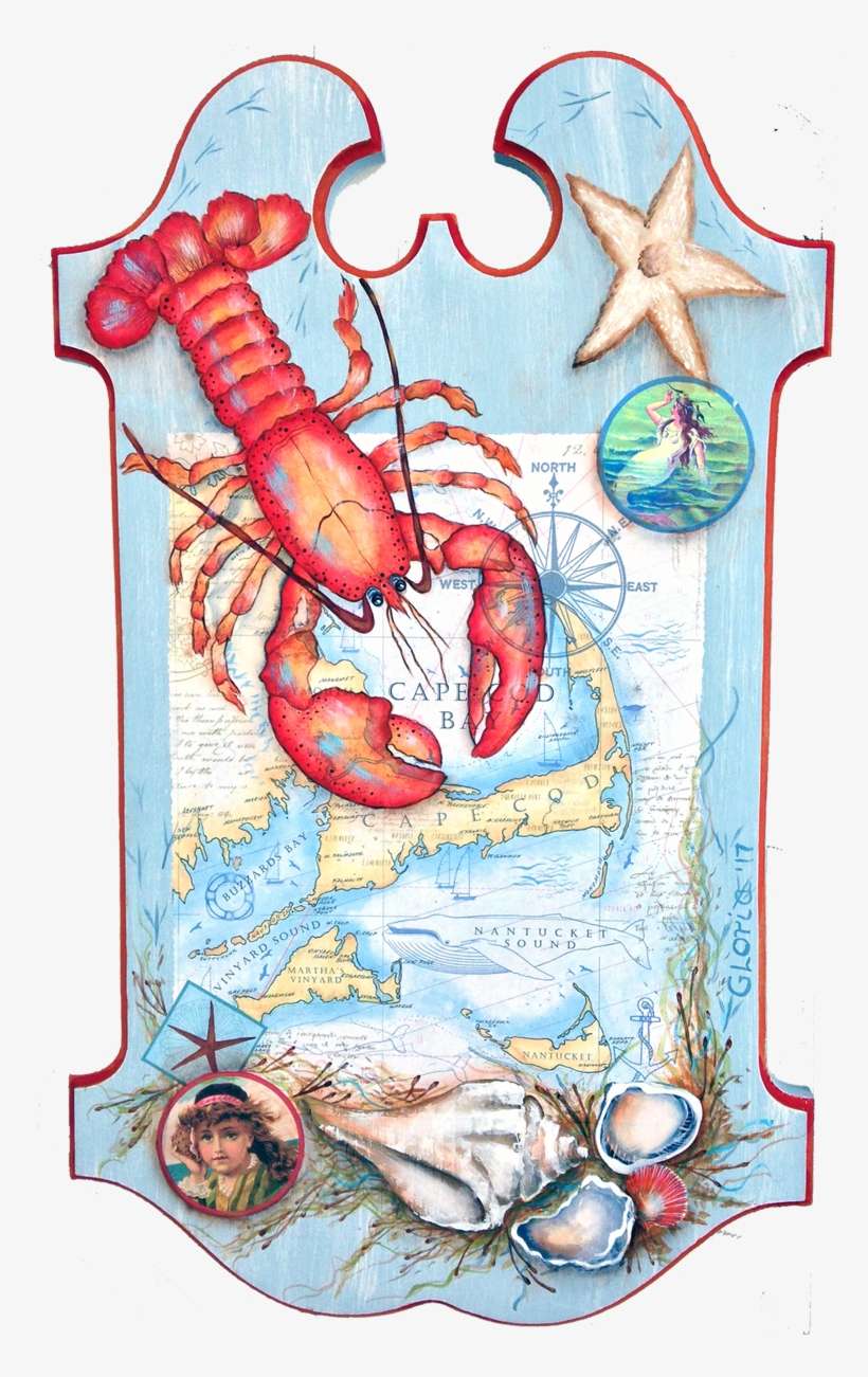 "cape Cod Catch Tavern Sign" By Gloria R - Vintage Mermaid And Sailing Ship, transparent png download