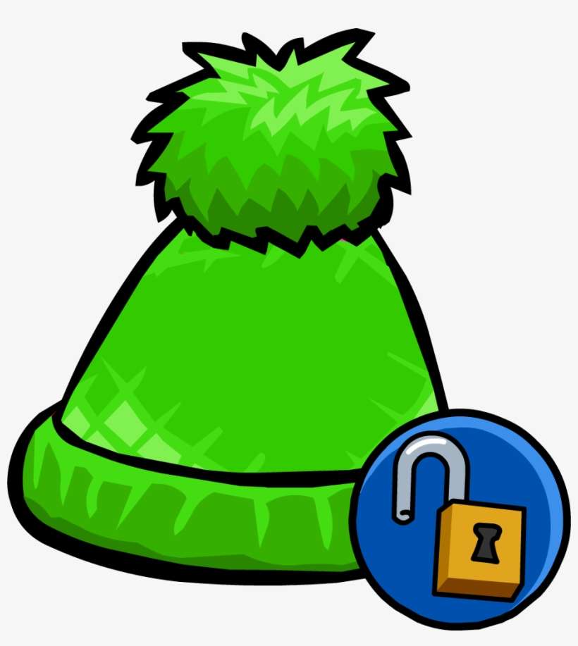 Green Pom Pom Toque - Club Penguin Blue, transparent png download