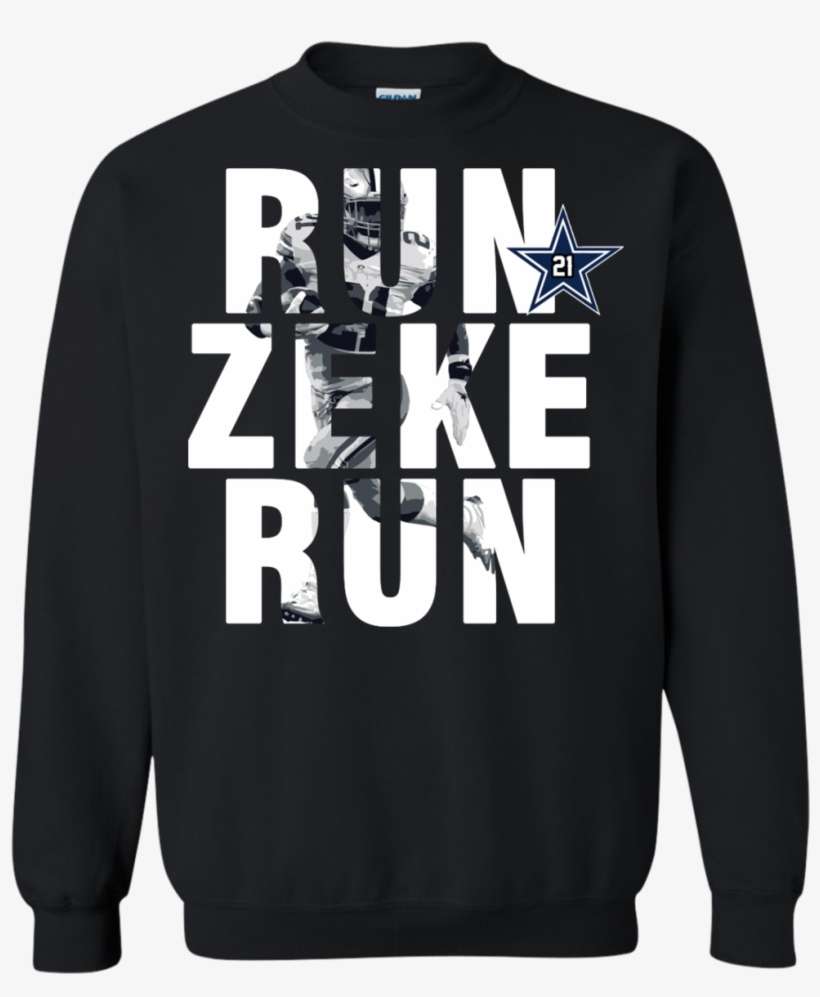 Run Zeke Run Shirt, Hoodie, Tank - Long-sleeved T-shirt, transparent png download