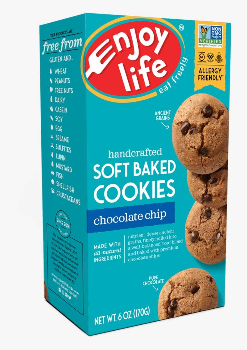 Soft Baked Cookies - Enjoy Life Chocolate Chip Cookies, transparent png download